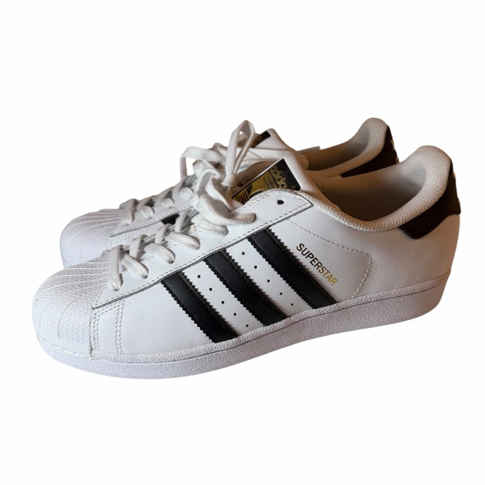 Adidas Superstar White with Black Stripes